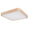 Globo LEANARA Plafoniera LED Legno chiaro, Bianco, 1-Luce, Telecomando, Cambia colore