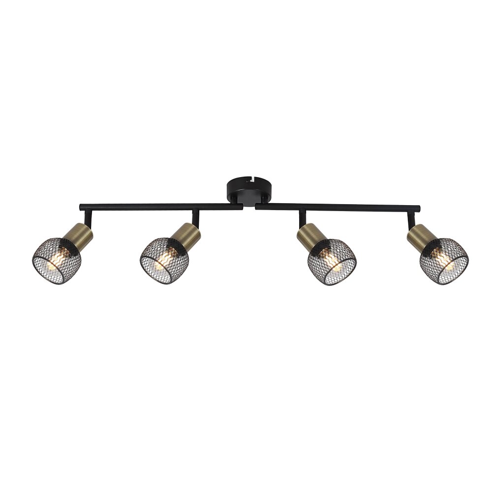 Globo FIASTRA Plafoniera Nero, 4-Luci main product photo