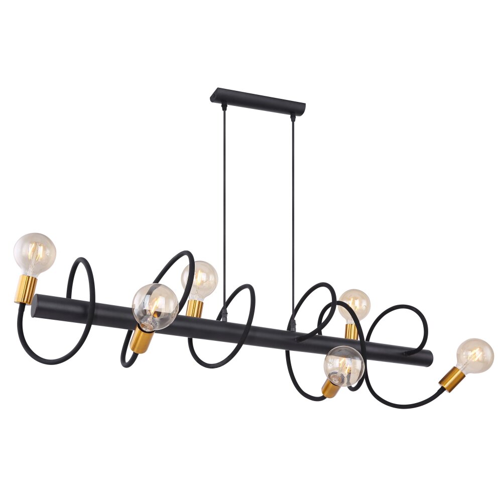 Globo EDDY Lampadario a sospensione Nero, 6-Luci main product photo
