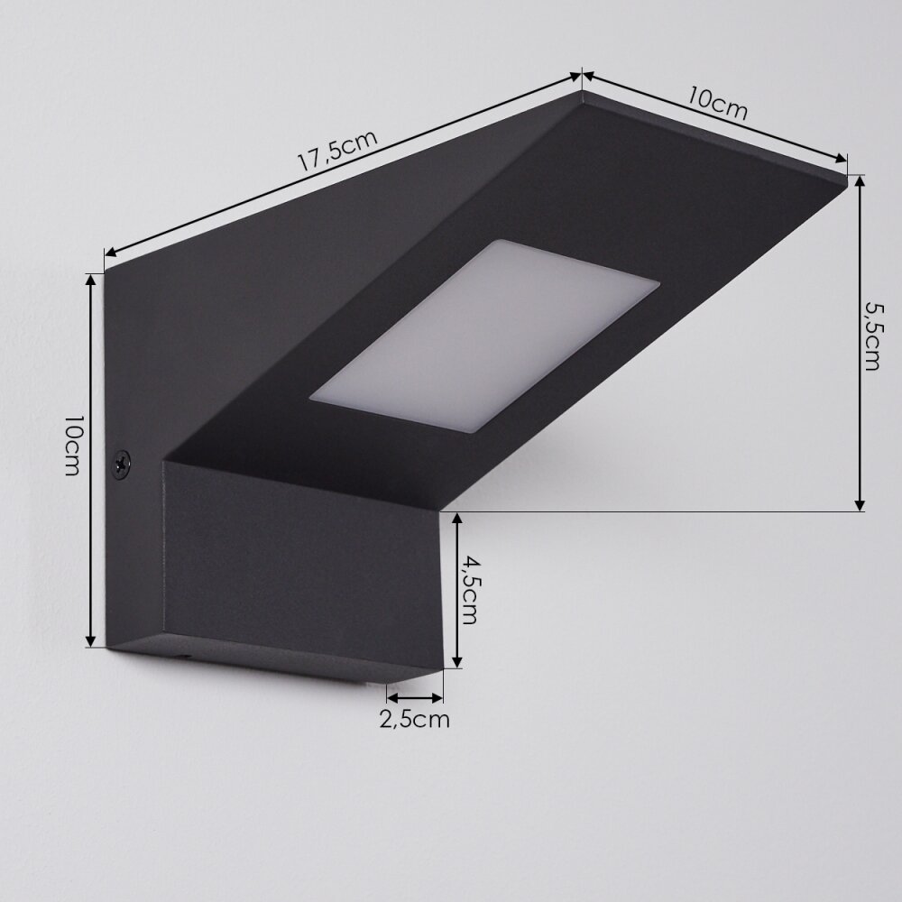Matlava Applique da esterno LED Antracite, Bianco, 1-Luce