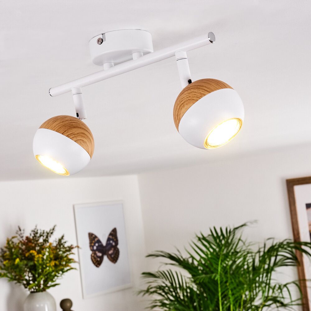 Kotaoa Plafoniera LED Legno chiaro, Bianco, 2-Luci main product photo