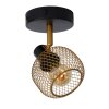 Lucide MAREN Applique Oro, Ottone, Nero, 1-Luce