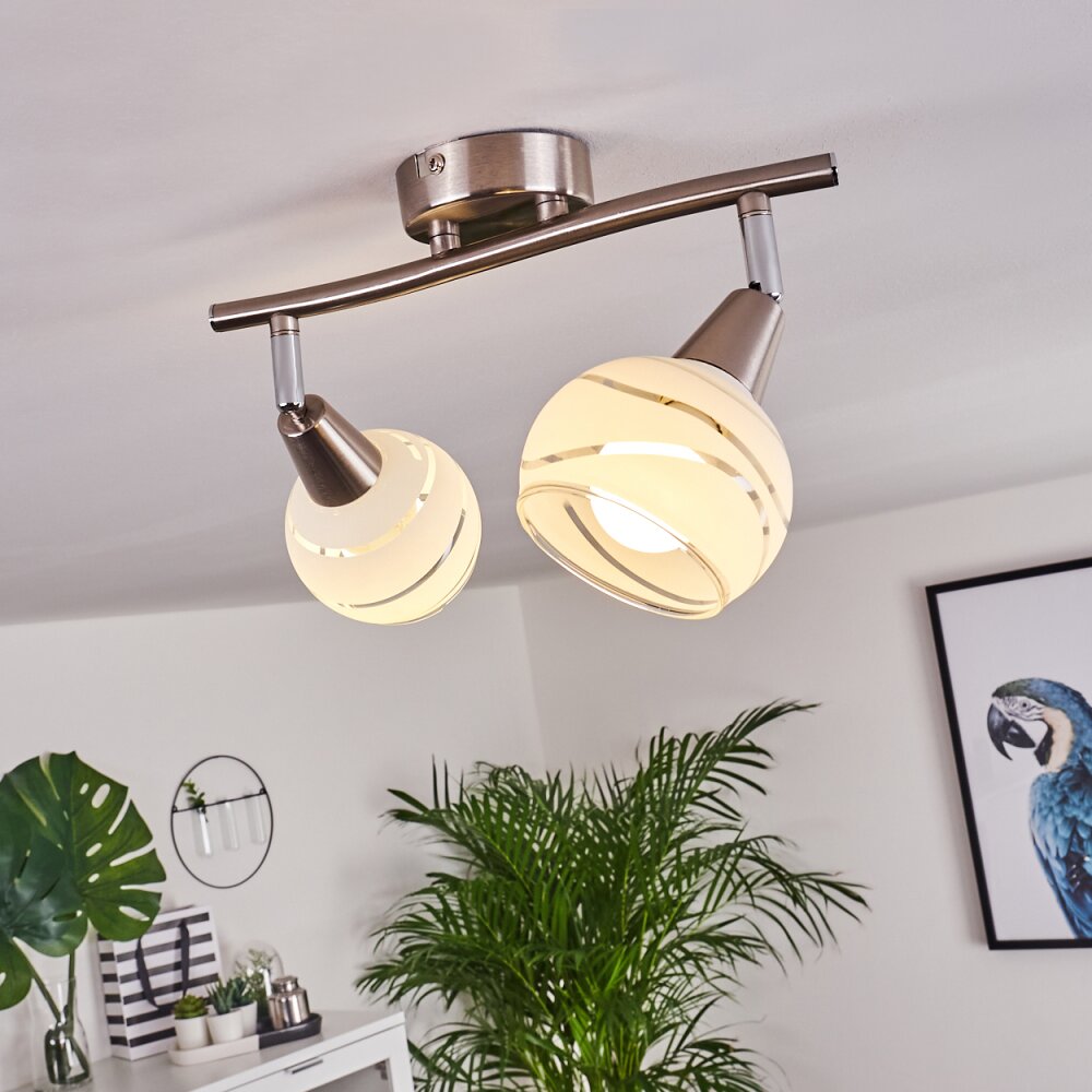 Warga Plafoniera LED Nichel opaco, 2-Luci main product photo