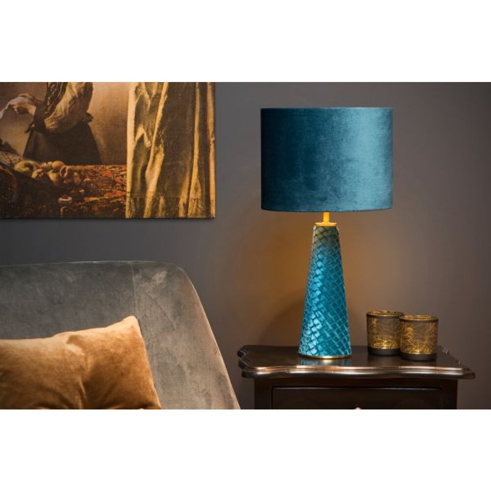 Lucide VELVET Lampada da tavolo Blu, Ottone 10501/81/37