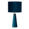 Lucide VELVET Lampada da tavolo Blu, Ottone, 1-Luce