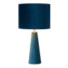 Lucide VELVET Lampada da tavolo Blu, Ottone, 1-Luce