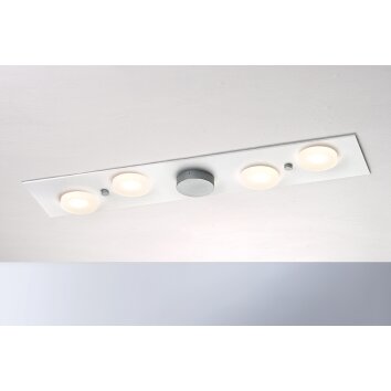 Bopp-Leuchten PLANETS ONE Plafoniera LED Argento, Bianco, 4-Luci