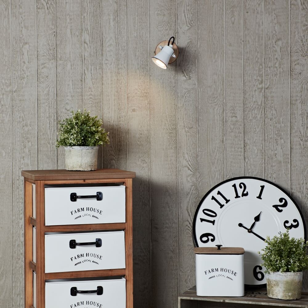 Brilliant Seed Applique Legno scuro, Bianco, 1-Luce main product photo