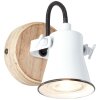 Brilliant Seed Applique Legno scuro, Bianco, 1-Luce