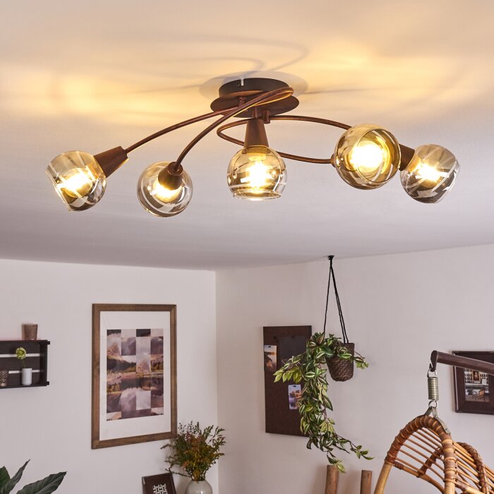 HOMEMANIA Lampada a Soffitto Rayo - Plafoniera - da Parete HOMEMANIA Lampada a Soffitto Rayo - Plafoniera - da Parete