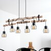 Gondo Lampada a Sospensione Legno chiaro, Nero, 6-Luci