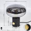 Maoro Lampada da tavolo Grigio, Ottone, Nero, 1-Luce