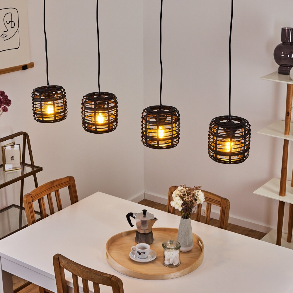 Mongolei Lampada a Sospensione Nero, 4-Luci main product photo