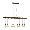 Eglo TOWNSHEND Lampadario a sospensione Antichizzato, Marrone, 8-Luci