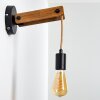 Aarhus Applique Legno scuro, Nero, 1-Luce