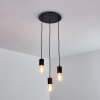Ajaccio Lampadario a sospensione Nero, 3-Luci