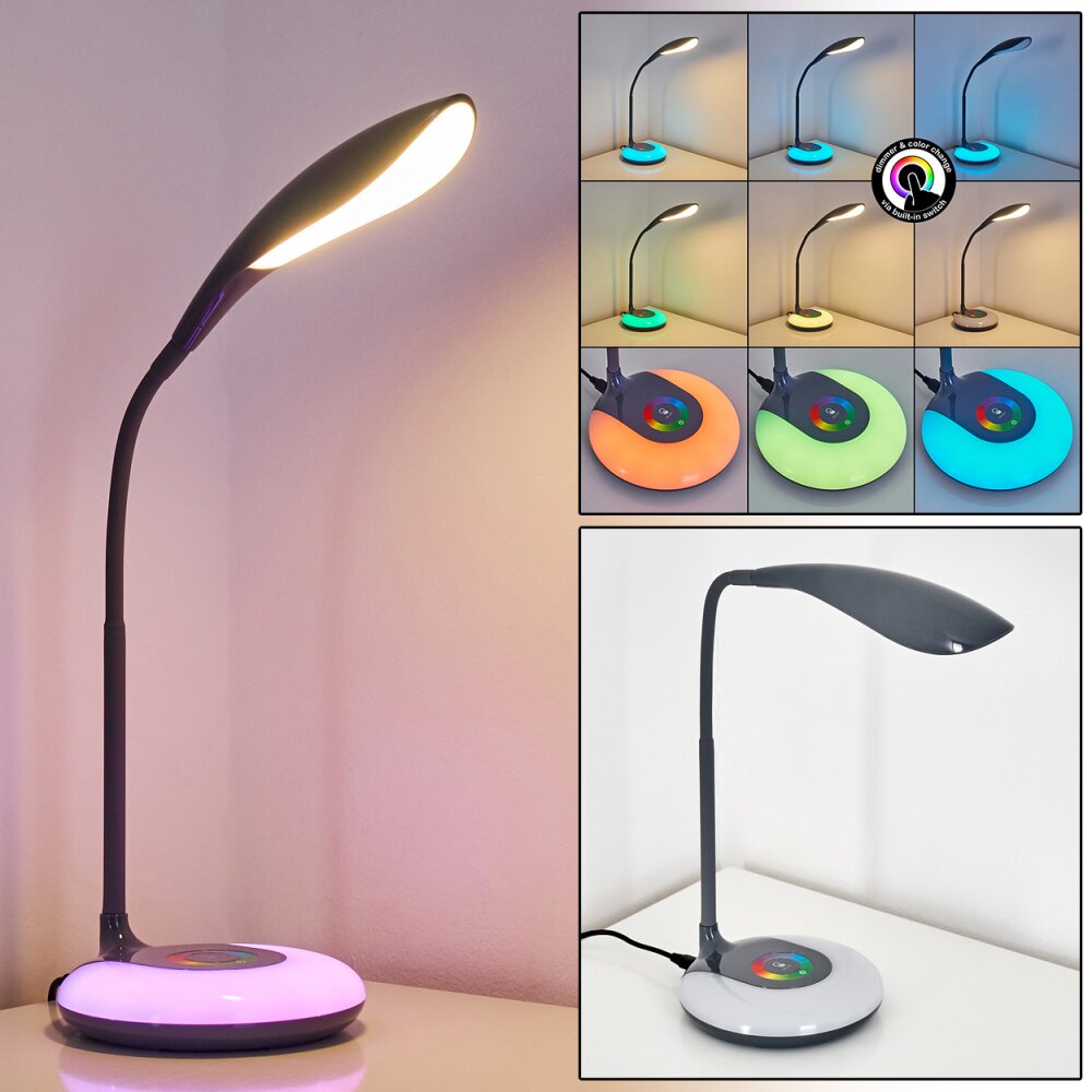 Paphos Lampada da tavolo LED Nero, 1-Luce, Cambia colore main product photo