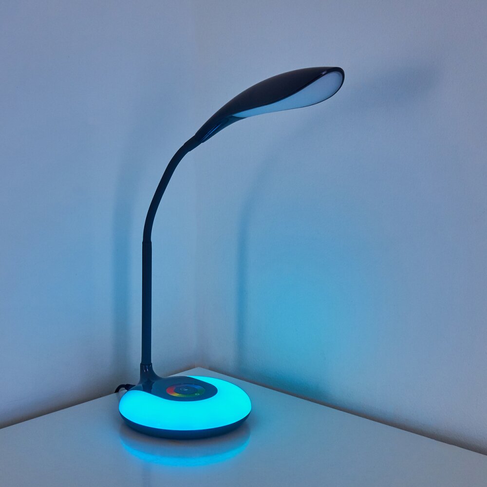 Paphos Lampada da tavolo LED Nero, 1-Luce, Cambia colore