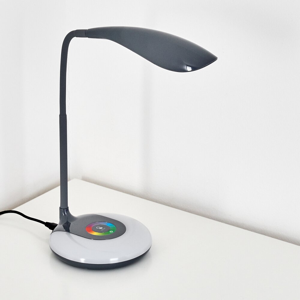Paphos Lampada da tavolo LED Nero, 1-Luce, Cambia colore