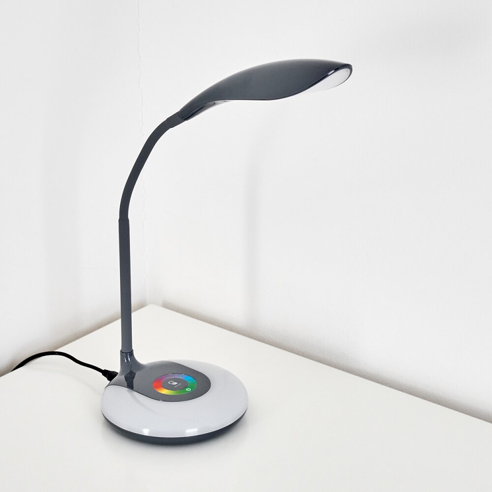 Paphos Lampada da tavolo LED Nero, 1-Luce, Cambia colore