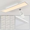 Salmi Plafoniera LED Bianco, 1-Luce, Telecomando