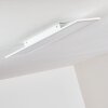 Salmi Plafoniera LED Bianco, 1-Luce, Telecomando