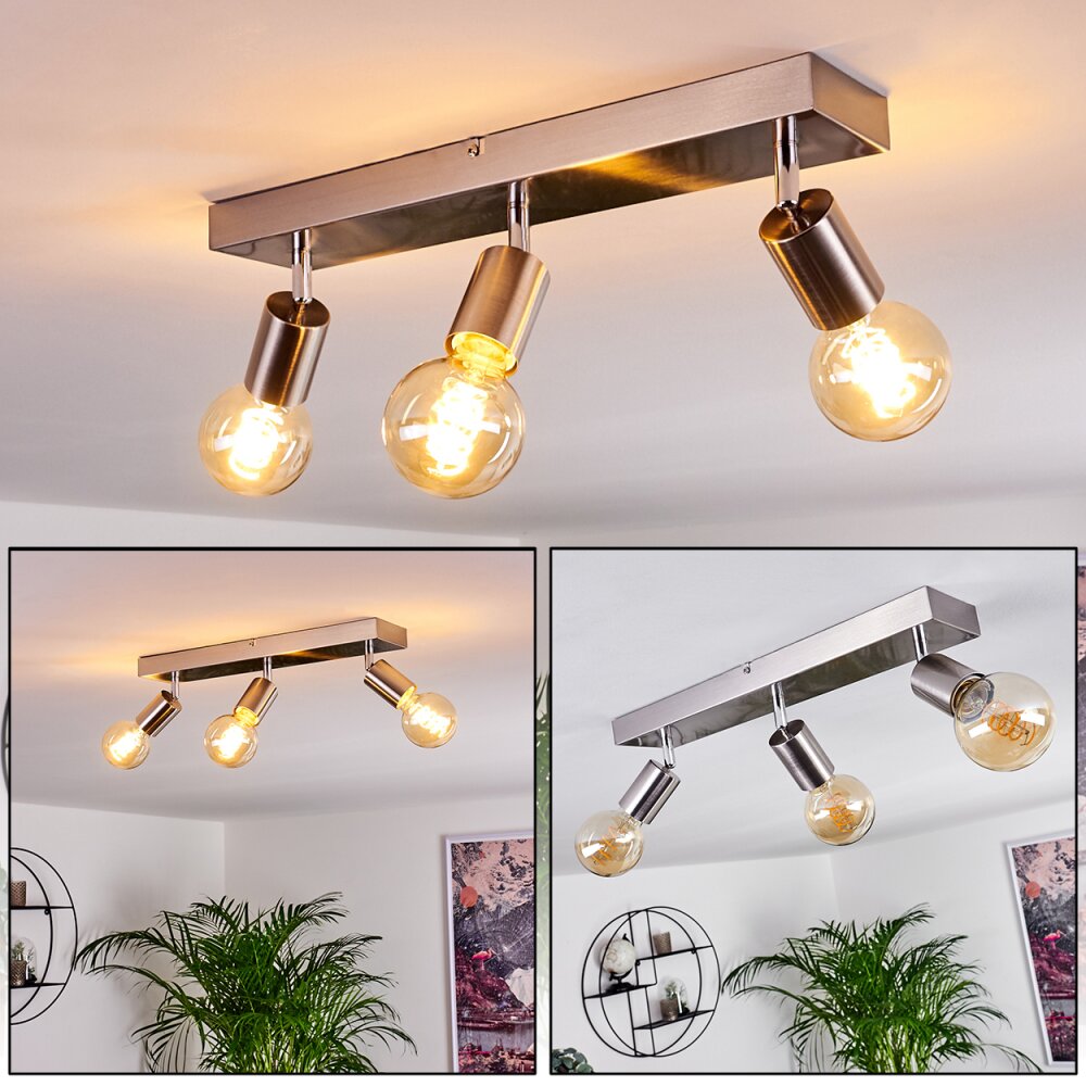 Tulla Plafoniera Nichel opaco, 3-Luci main product photo