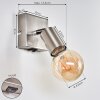 Tulla Applique Nichel opaco, 1-Luce