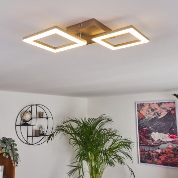 Batuna Plafoniera LED Nichel opaco, 1-Luce