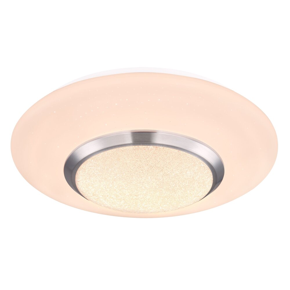 Globo CANDIDA Plafoniera LED Nichel opaco, Bianco, 1-Luce, Telecomando, Cambia colore main product photo