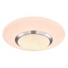 Globo CANDIDA Plafoniera LED Nichel opaco, Bianco, 1-Luce, Telecomando, Cambia colore