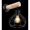 Globo CLASTRA Applique Legno chiaro, Nero, 1-Luce