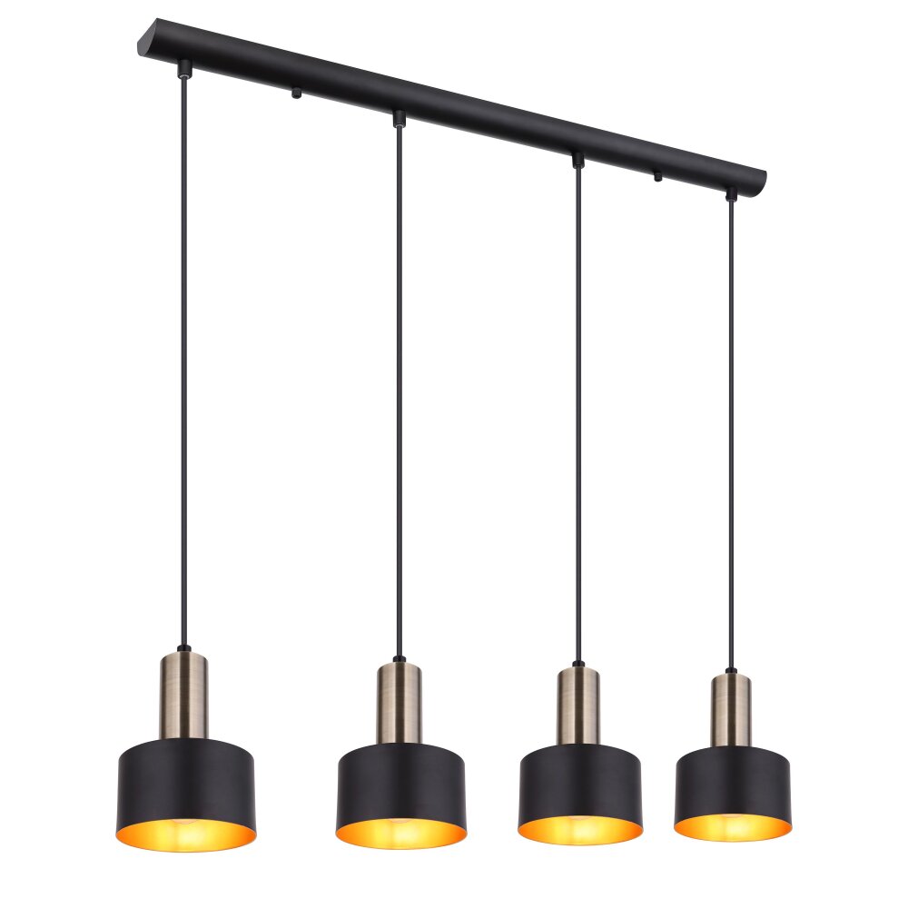 Globo SWINNI Lampadario a sospensione LED Ottone, Nero, 4-Luci main product photo