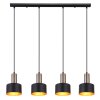 Globo SWINNI Lampadario a sospensione LED Ottone, Nero, 4-Luci