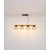 Globo BASCHI Lampadario a sospensione Legno scuro, Nero, 4-Luci
