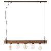 Brilliant Woodhill Lampada a Sospensione Legno scuro, Nero, 5-Luci