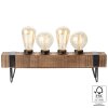 Brilliant Woodhill Lampada da tavolo Legno scuro, Nero, 4-Luci