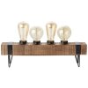 Brilliant Woodhill Lampada da tavolo Legno scuro, Nero, 4-Luci