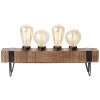 Brilliant Woodhill Lampada da tavolo Legno scuro, Nero, 4-Luci