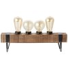 Brilliant Woodhill Lampada da tavolo Legno scuro, Nero, 4-Luci