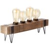 Brilliant Woodhill Lampada da tavolo Legno scuro, Nero, 4-Luci