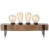 Brilliant Woodhill Lampada da tavolo Legno scuro, Nero, 4-Luci