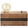 Brilliant Woodhill Lampada da tavolo Legno scuro, Nero, 1-Luce