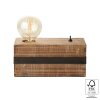 Brilliant Woodhill Lampada da tavolo Legno scuro, Nero, 1-Luce