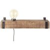 Brilliant Woodhill Applique Legno scuro, Nero, 1-Luce