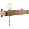 Brilliant Woodhill Applique Legno scuro, Nero, 1-Luce