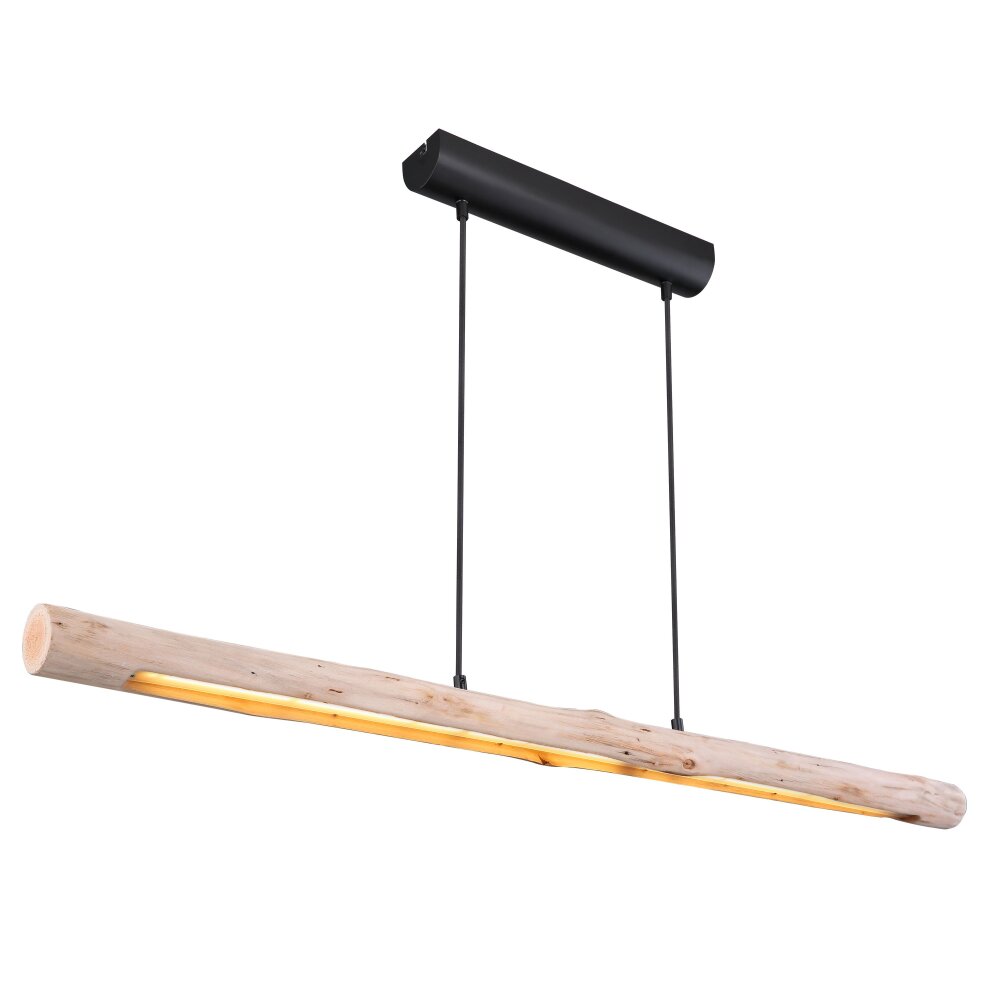 Globo MELLA Lampadario a sospensione LED Legno chiaro, Nero, 1-Luce main product photo