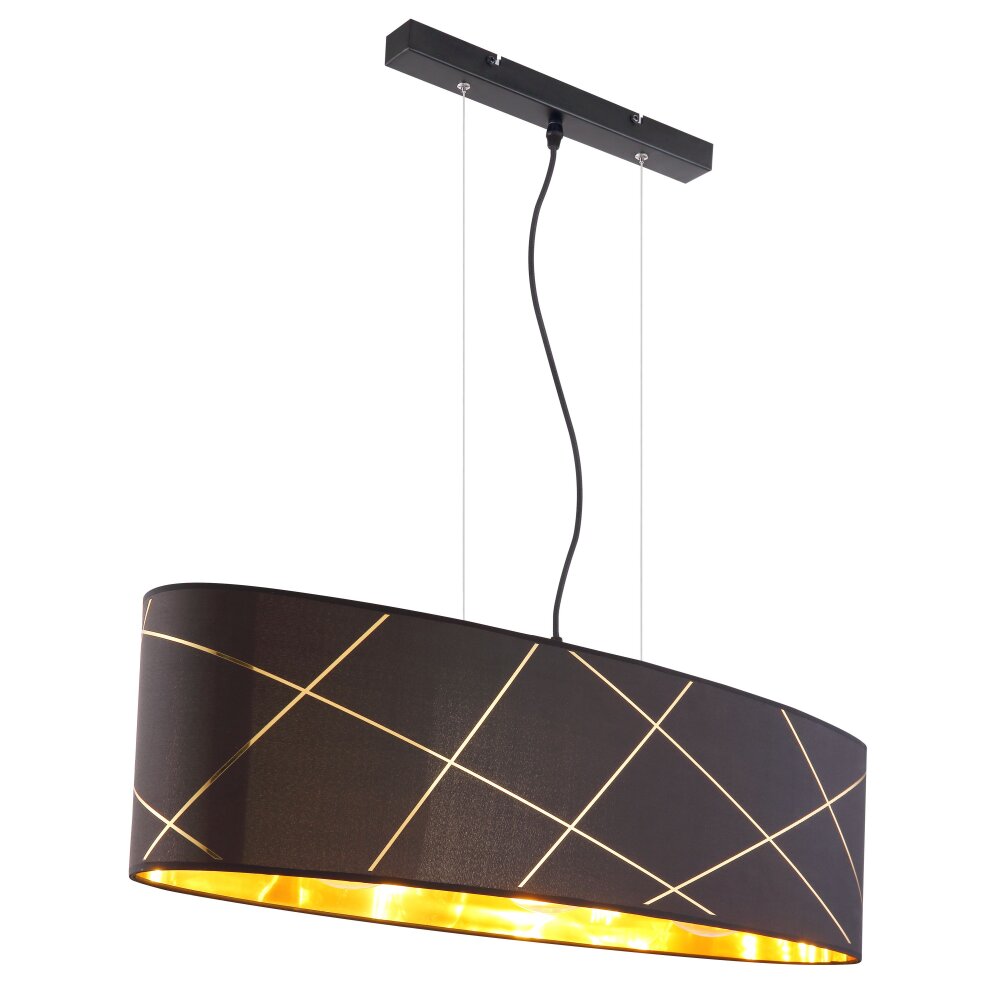 Globo BEMMO Lampadario a sospensione Nero, 3-Luci main product photo