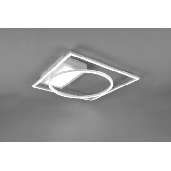 Trio Downey Plafoniera LED Bianco, 1-Luce, Telecomando