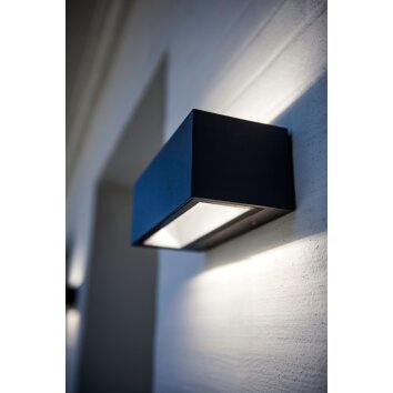 Lutec GEMINI Applique da esterno LED Nero, 2-Luci